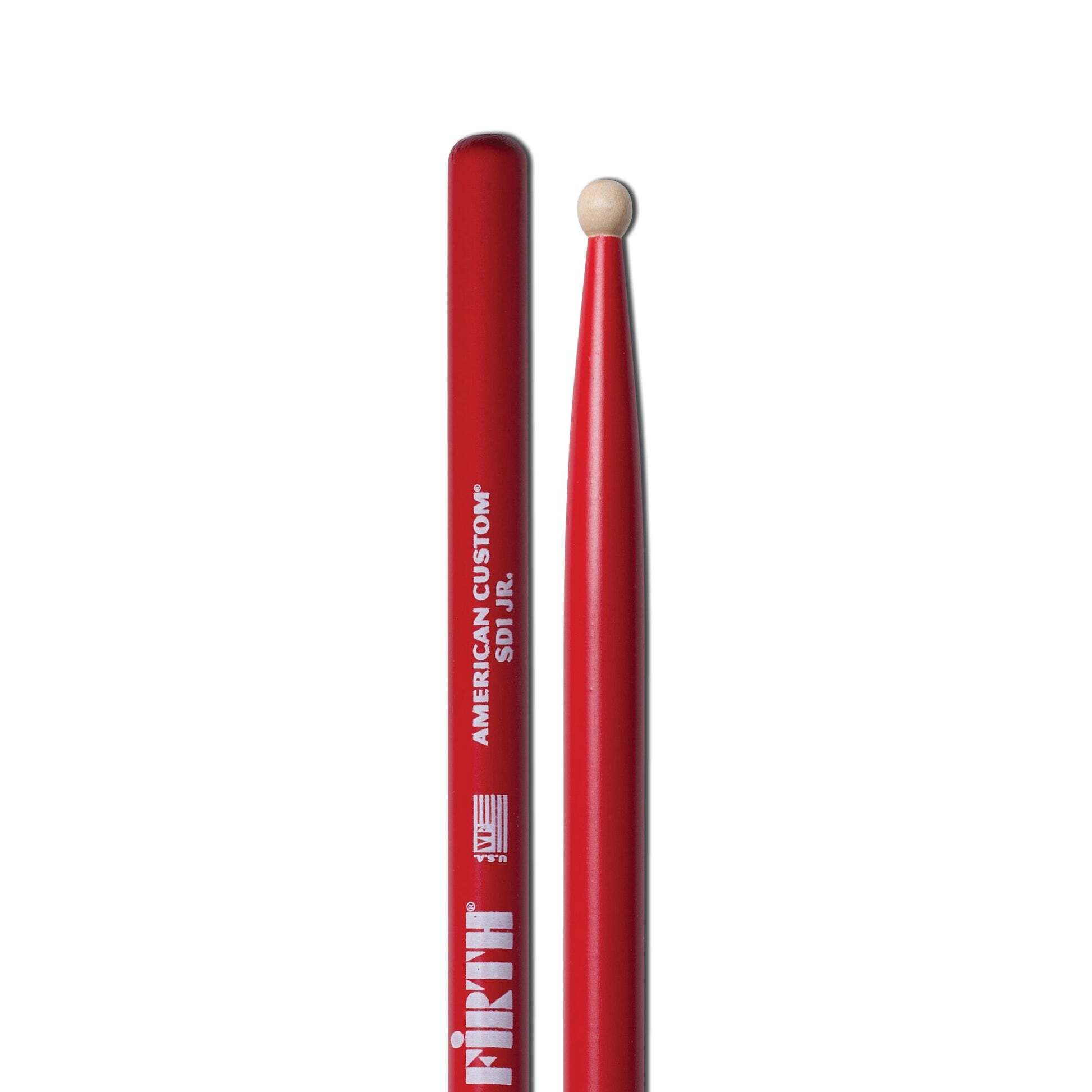 Vic Firth SD1JR American Custom Maple SD1 JR Wood Tip Red Drum Stick