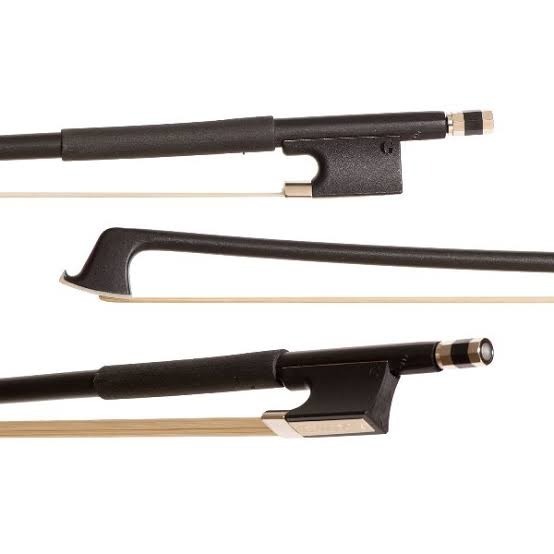 Glasser Violin Bow - 3/4 Horse Hair Leatherette Grip Half-Line Frog 