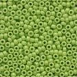02066 Mill Hill Glass Beads (11/0) 2.5mm Seed Round Crayon Yellow Green 4.0