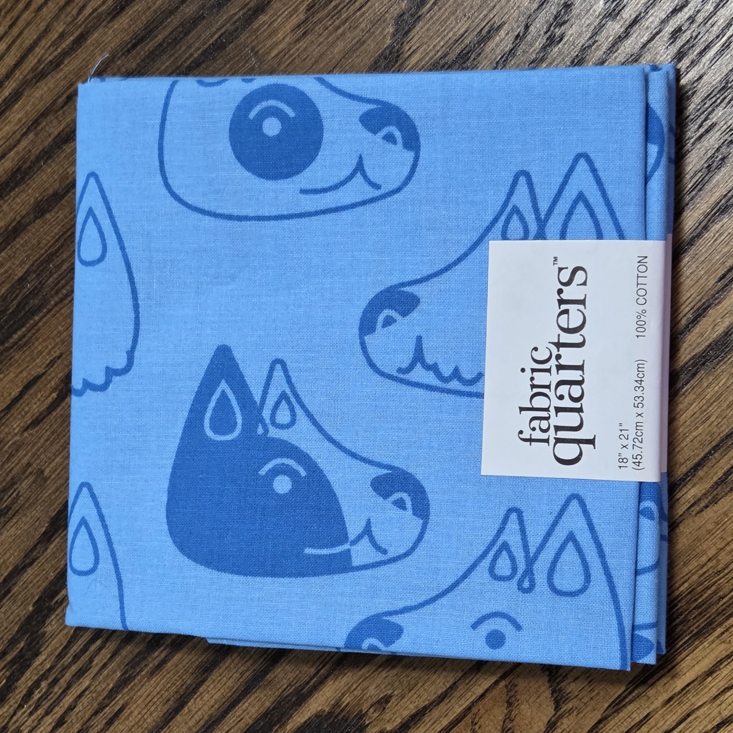 Paintbrush Studio - Fat Quarter 18 x 21 - Aqua Dogs Coll - #FQ6738678-C Blue 