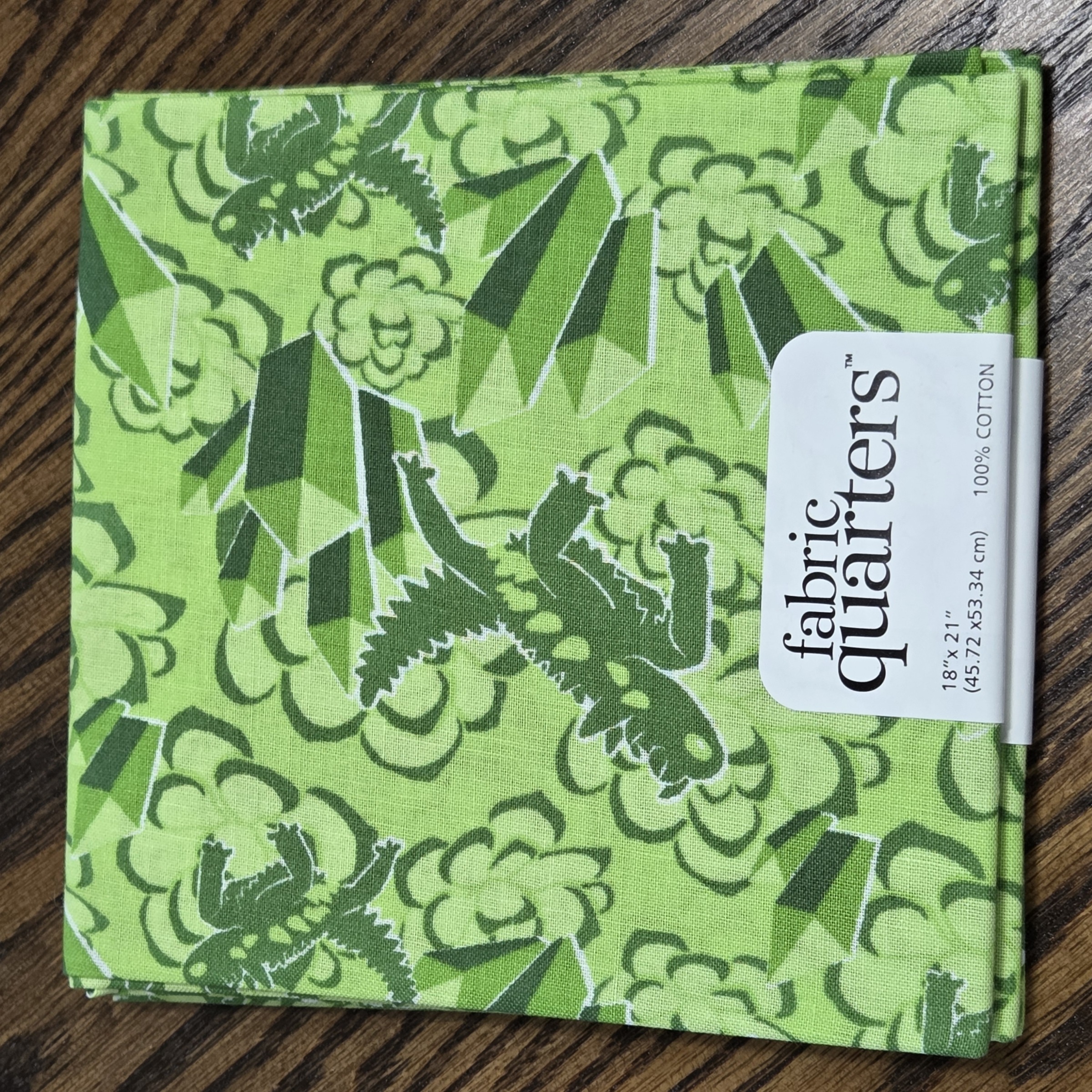 Paintbrush Studio - Fat Quarter 18 x 21 - Green Floral Geode Coll - #FQ7299266-B Green 