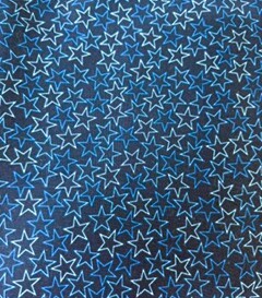 Blue Starry Night Wide Back Fabric – 108” Quilt Backing – Tonal Navy & Light Blue Stars