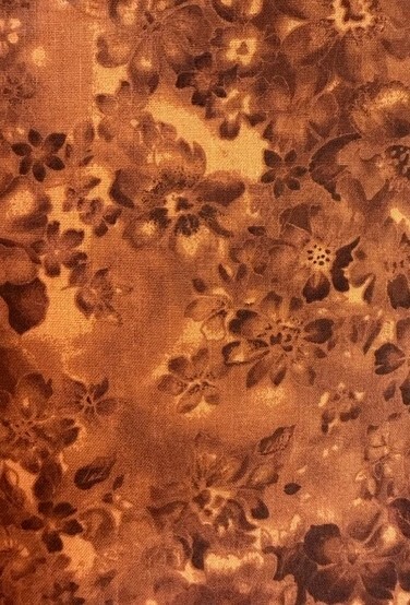 Brown Floral Tonal Quilting Cotton Fabric 44 Inch Wide – Textured Blender, Neutral Quilt Fabric by the Yard