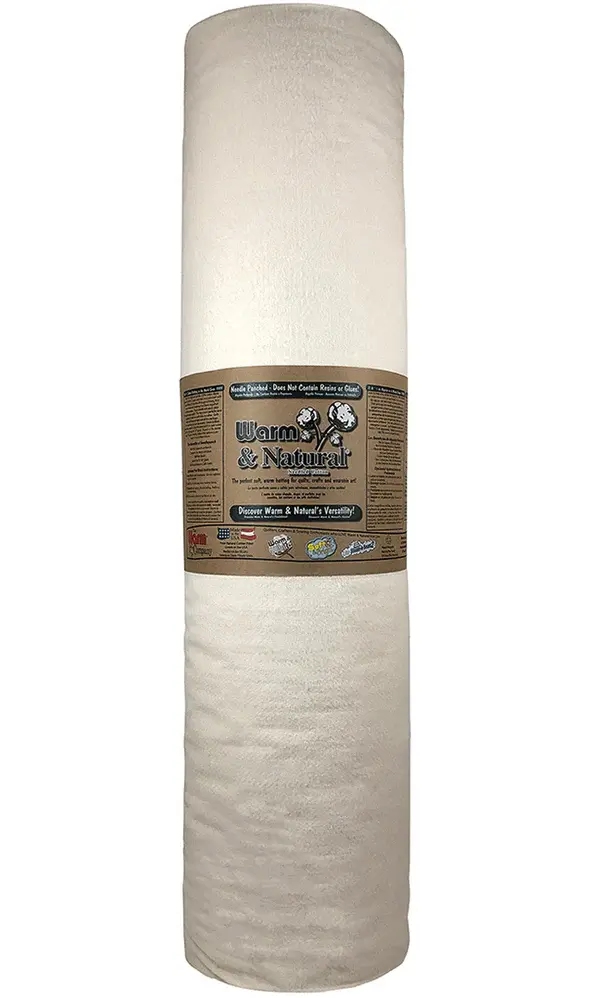 The Warm Company - Warm & Natural Cotton Quilt Batting – 45 x 40 Yard Bolt – Premium Quilt & Craft Batting for Sewing & Quilting Projects