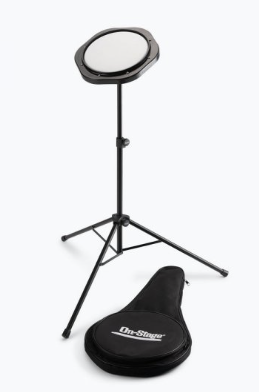 On-Stage Drum Practice Pad with Stand and Bag