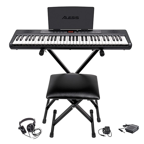 Alesis HARMONY61MK4XUS 61-Key Portable Keyboard Bundle With/ Bench, Stand, Headphones And Sustain Pedal