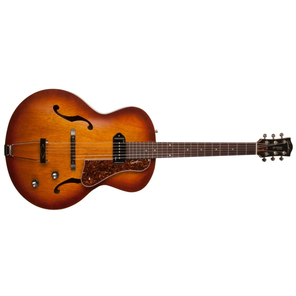 Godin 031986-B (B-Stock) 5th Avenue Kingpin P90 Archtop Hollow-Body Electric Guitar - Cognac Burst