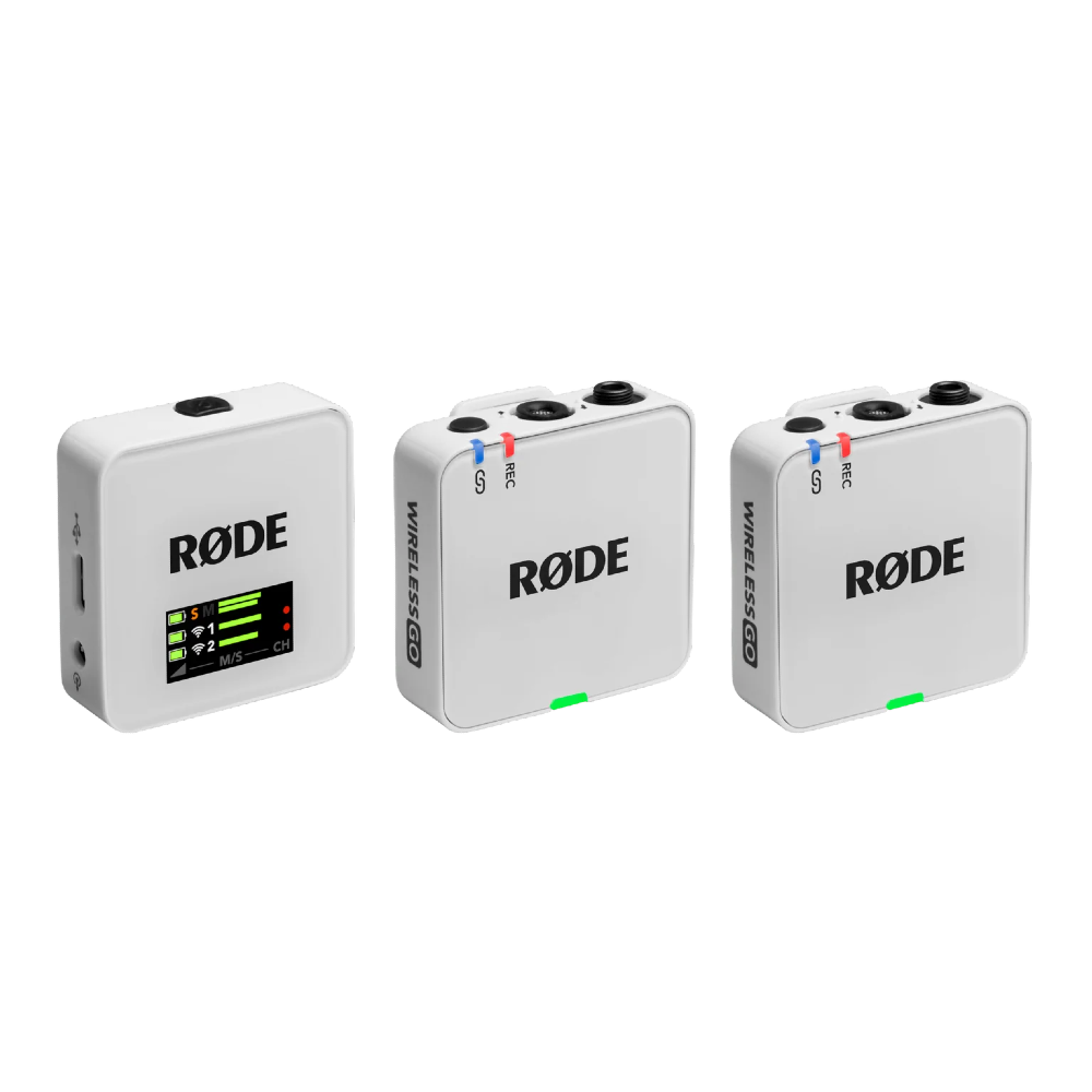 Rode ROD-WIGOGEN3W WIRELESS GO GEN III 2-Person Compact Digital Wireless Microphone System/Recorder (2.4 GHz) - White