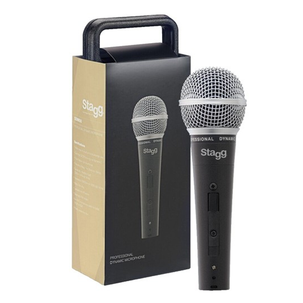 Stagg Music SDM50 Cardioid Dynamic Microphone with Harshell Case and 16ft XLR Cable