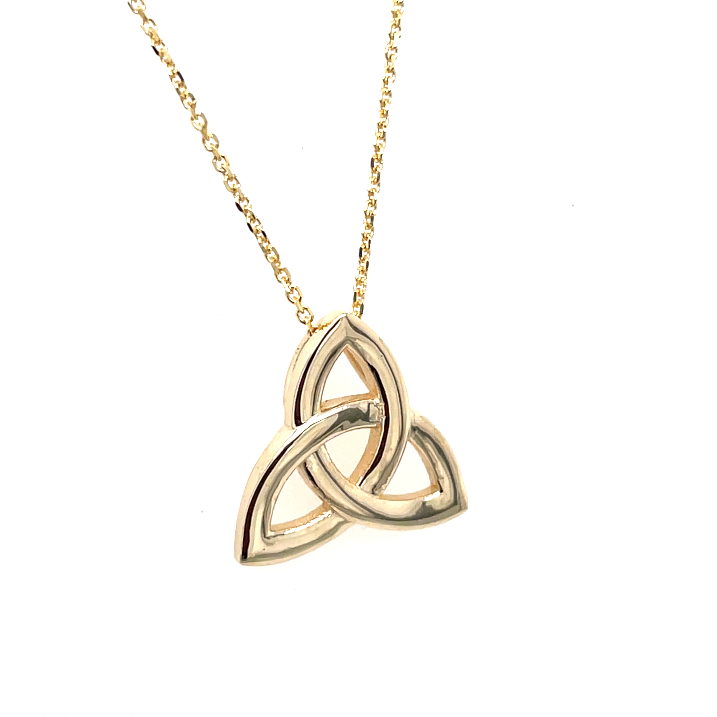 10k Yellow Gold Celtic Trinity Knot Chain Slide Charm 13.5mm (no chain included)