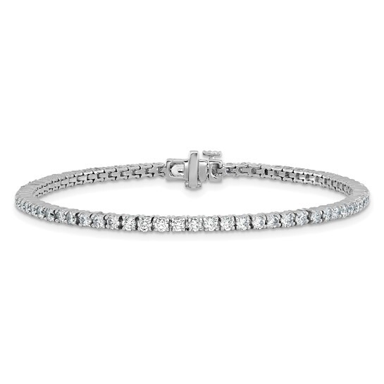 14K White Gold Lab Grown Diamond Tennis Bracelet 3.00Ct. Total Weight VS1/F