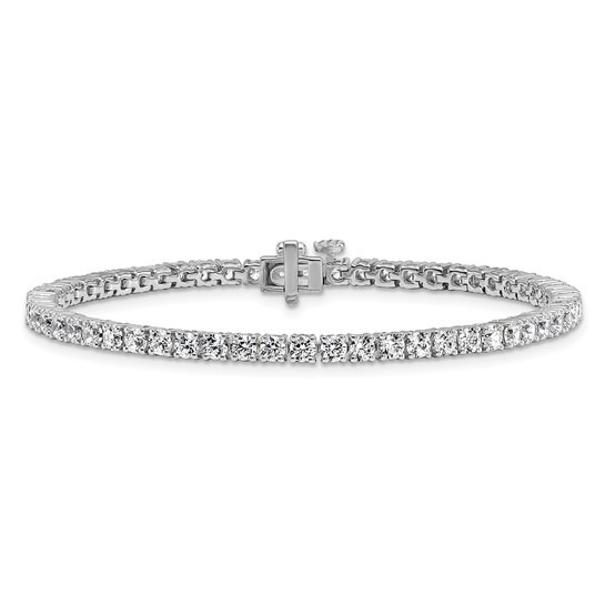 14k White Gold 5 carat total weight Lab Grown Diamond SI1/F Tennis Bracelet