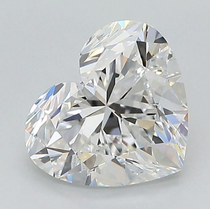 1.12Ct. Heart Shape Lab Grown Diamond VVS2 Clarity, E Color. IGI #LG641492172