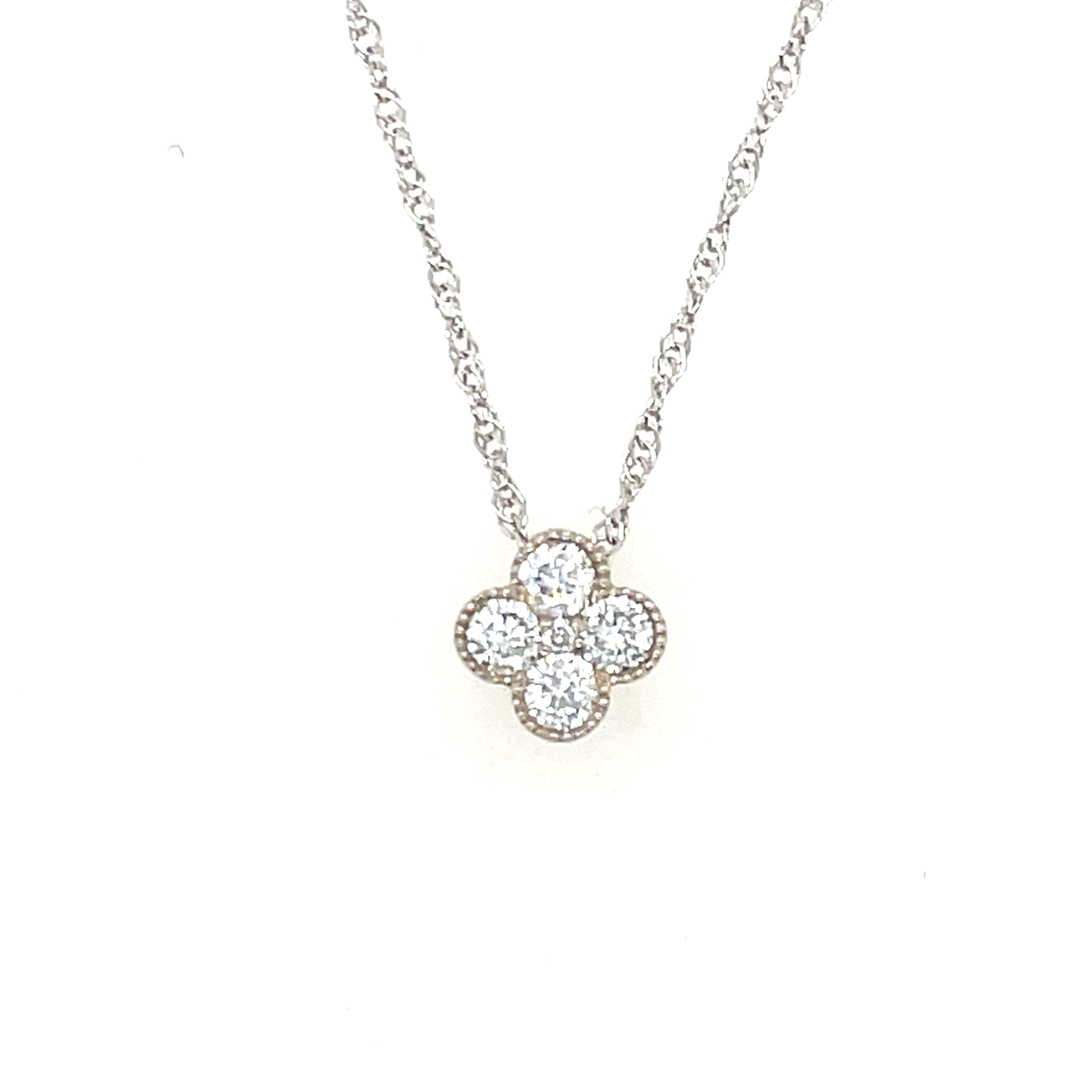 1/4ct Total Weight Lab Grown Diamond Bloom Pendant 14k White Gold (does not include chain)