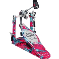 50th Anniversary Limited Iron Cobra Marble Single Drum Pedal  Coral Swirl