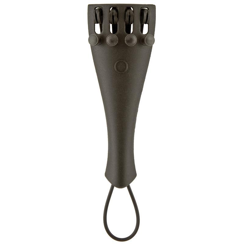 Knilling Composite Tailpiece for Violin, 4/4 size, with built-in adjusters and braided loop 