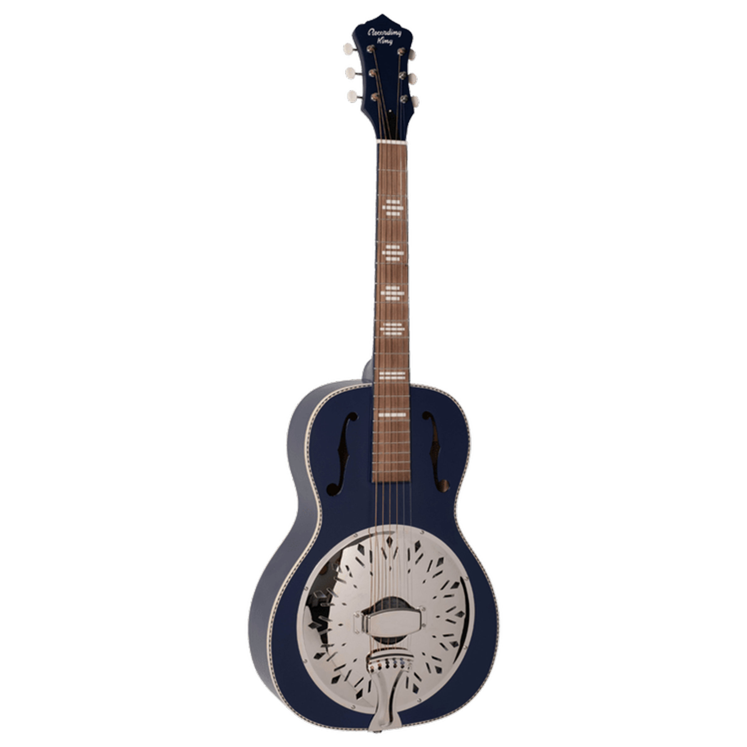 Recording King Size 0 Resonator Guitar, Matt Blue