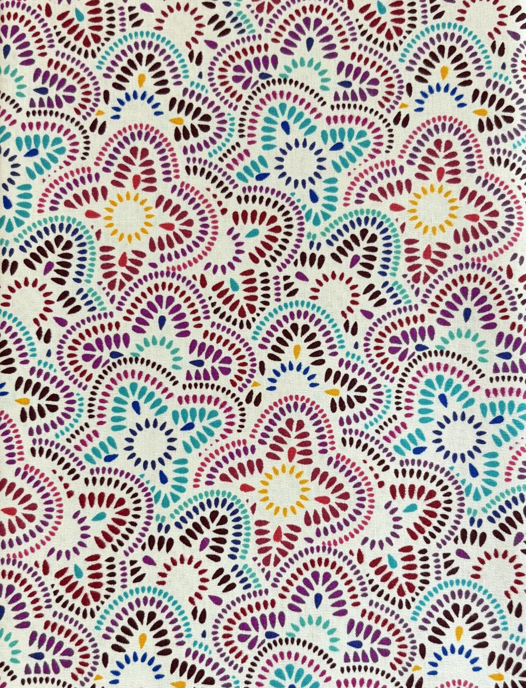 Colorful Geometric Design Quilt Fabric | Benartex Sunnyside | 1 Yard Precut