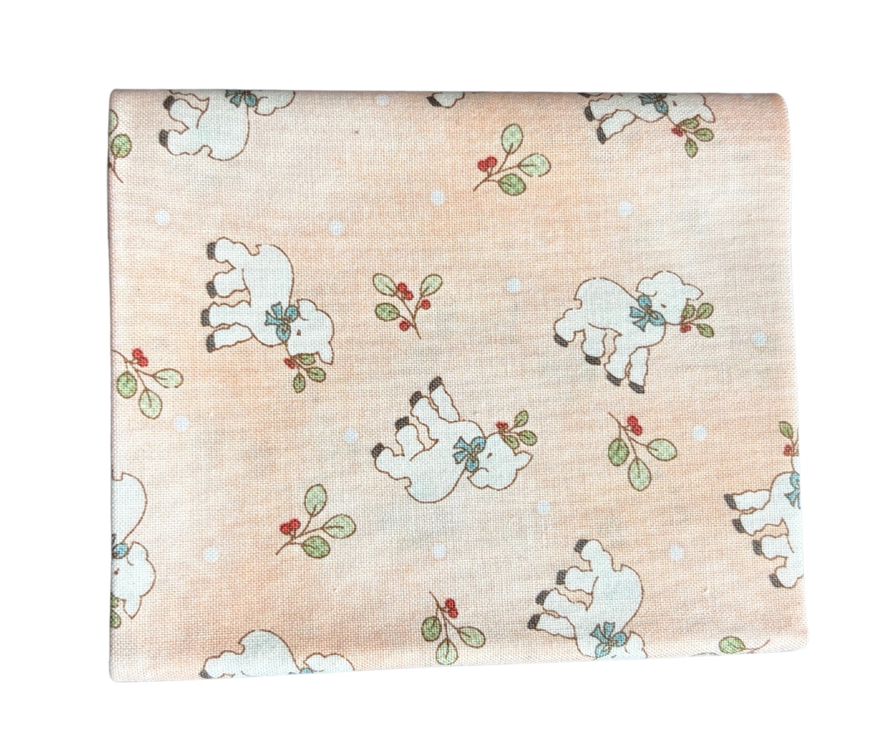 Coral Lamb Toss Quilt Fabric | Benartex ABC's Collection | Fat Quarter