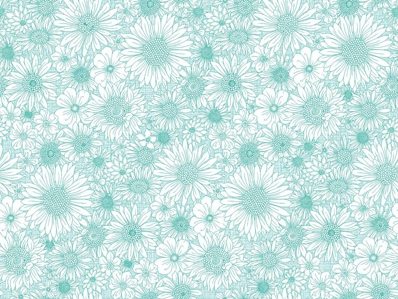 Large Floral Quilt Fabric | Benartex Porch Swing | Mint Upsy Daisy | 100% Cotton