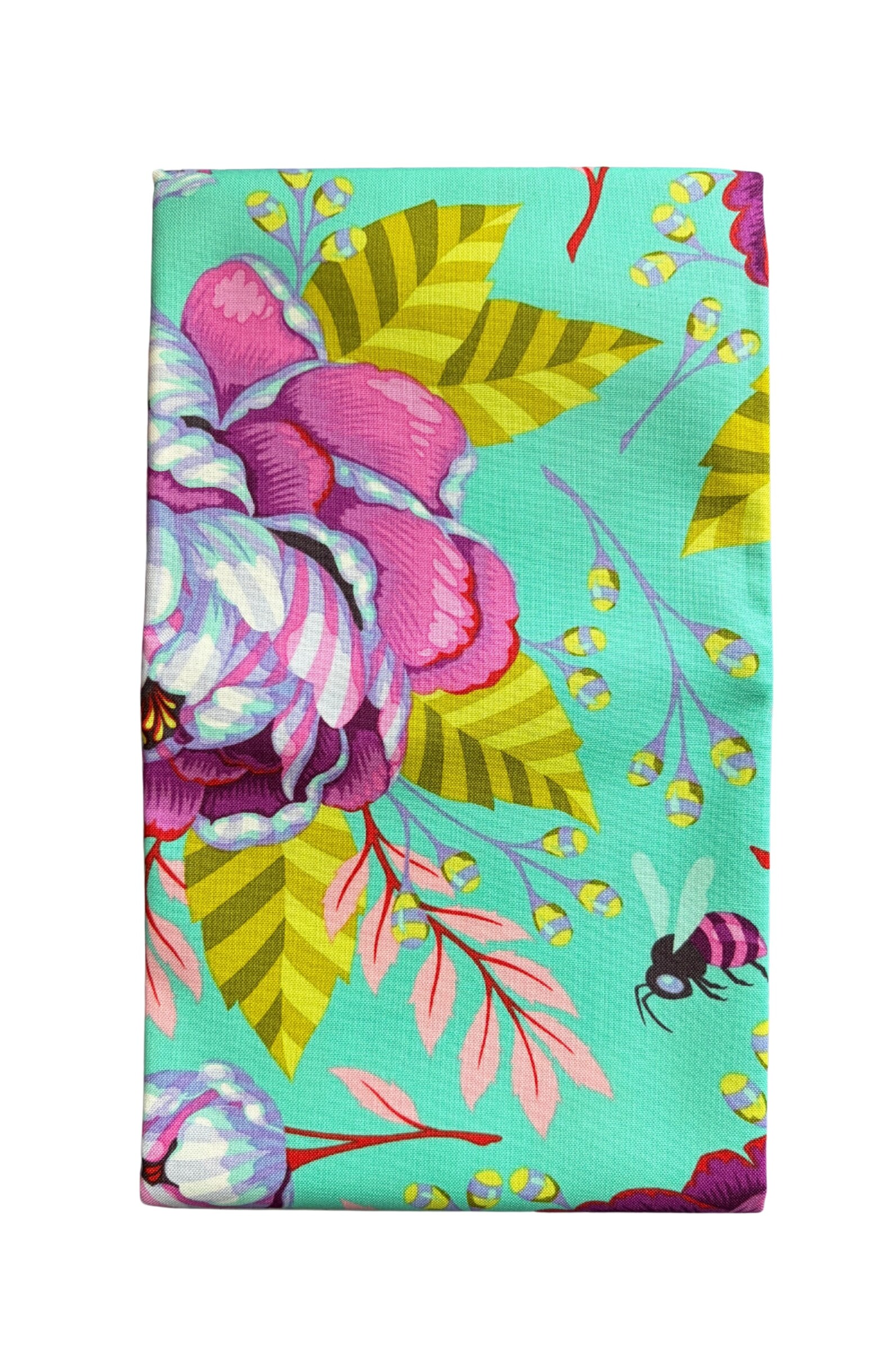 Large Floral and Bees Quilt Fabric | Tula Pink Moon Garden for Free Spirit | 1 Yard Precut