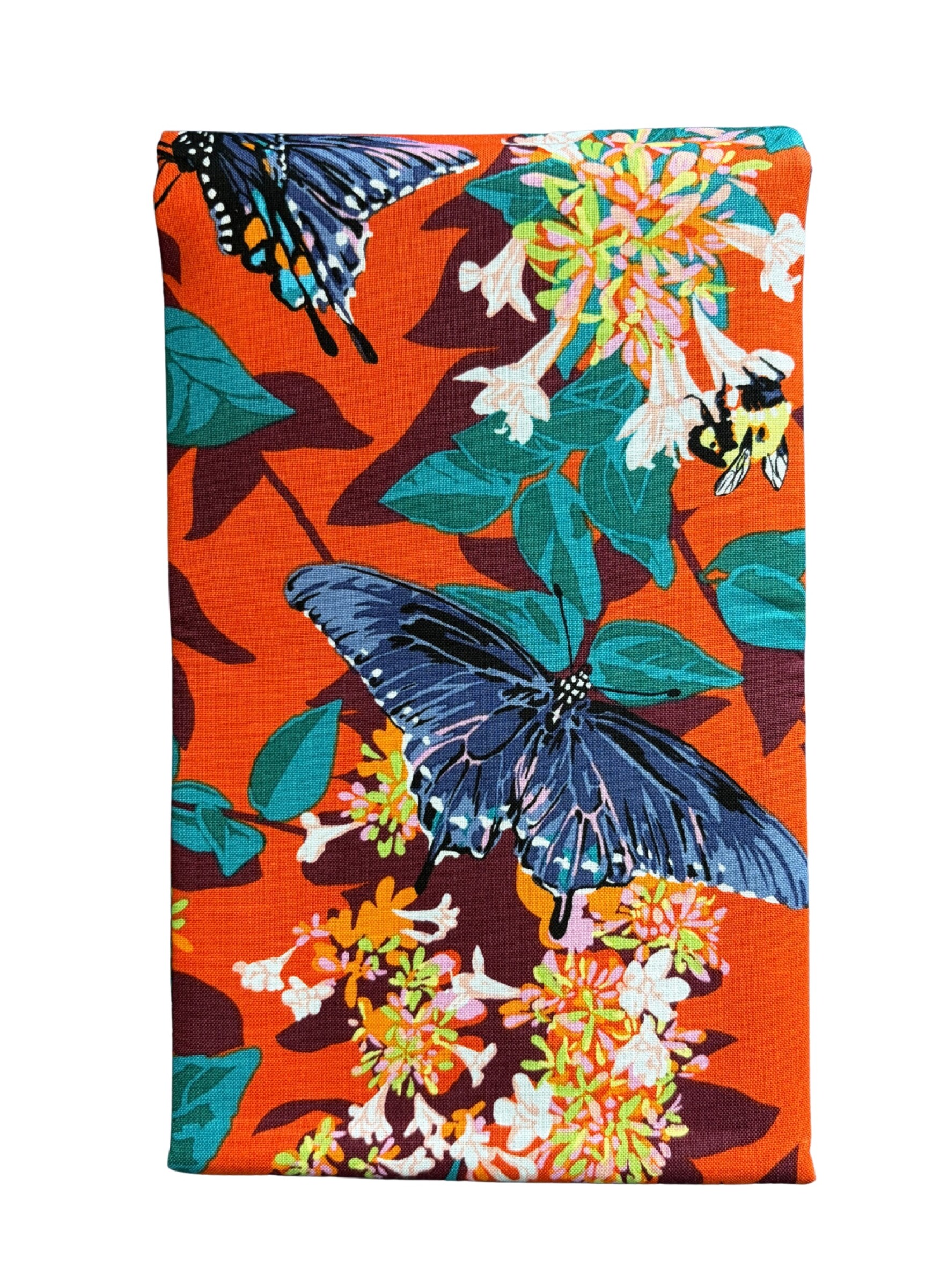 Large Orange/Green Floral Quilt Fabric | Free Spirit Our Fair Home | 1 Yard Precut