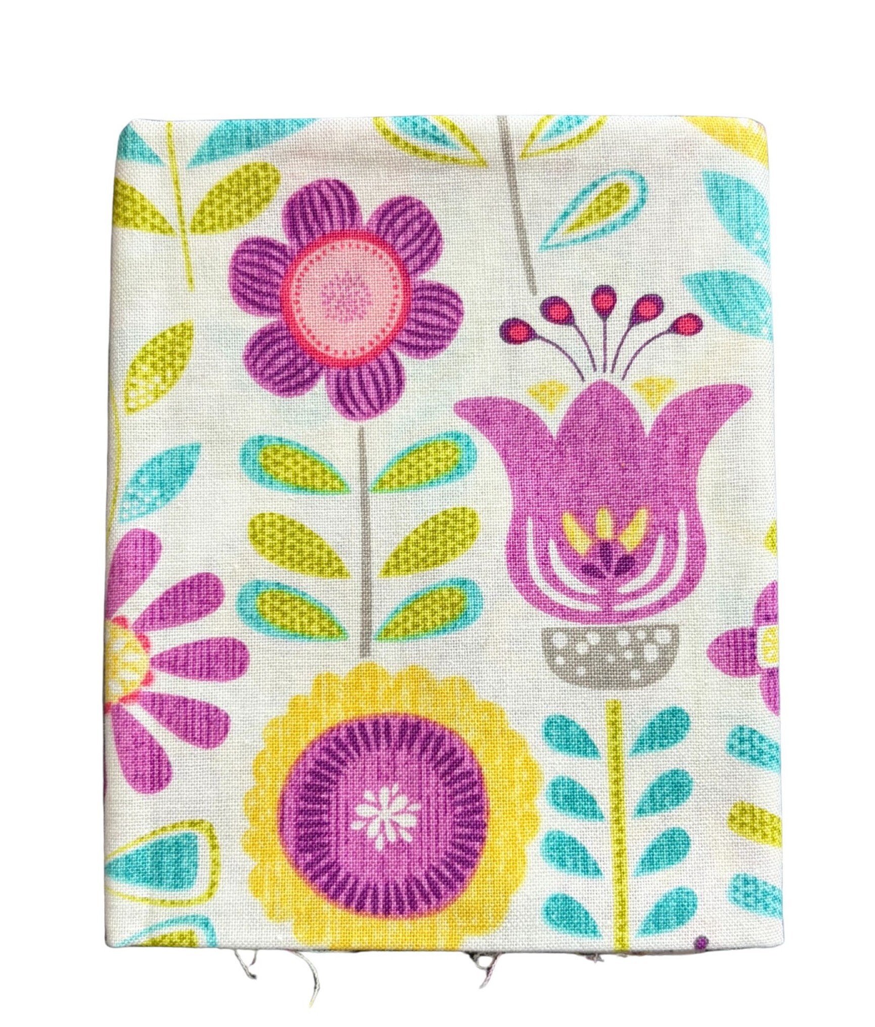 Multi Floral Quilt Fabric | Benartex Purple Yellow Teal and Lime Fat Quarter 