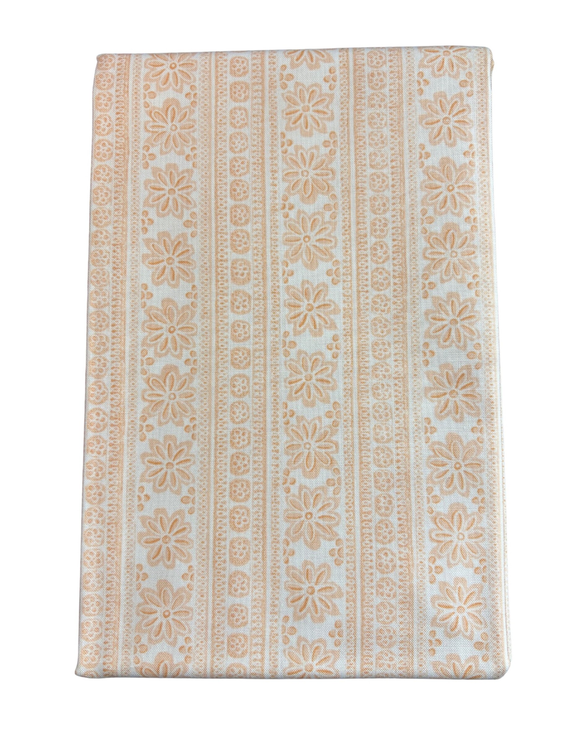 Peach Floral Striped Quilt Fabric | Benartex Sweet Baby Rose | 1 Yard Precut