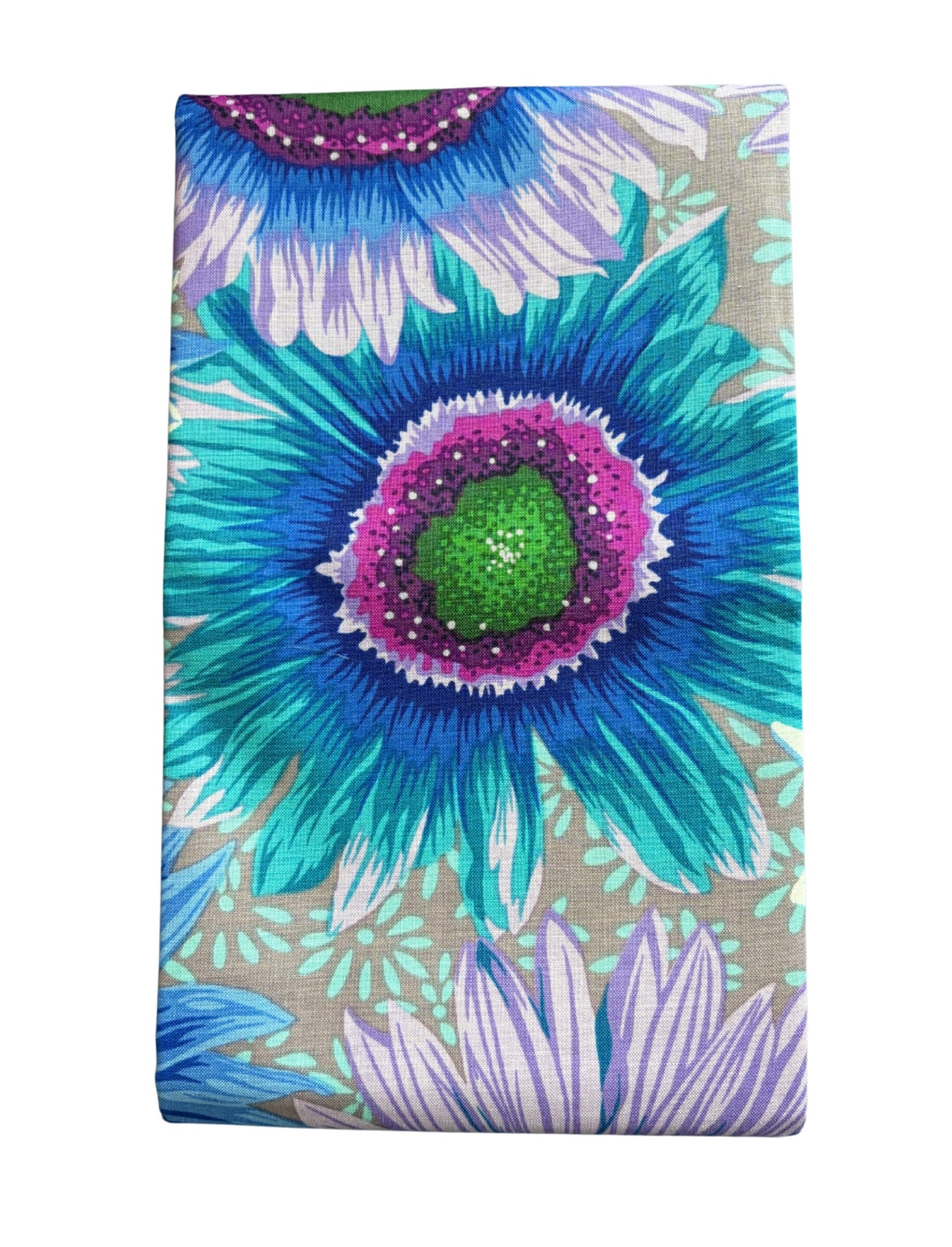 Purple/Teal Large Floral Quilt Fabric | Kaffe Fassett Van Gogh for Free Spirit | 1 Yard Precut