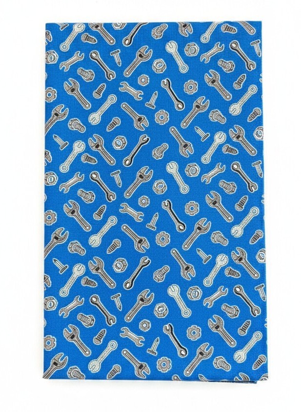 Tools on Blue Quilt Fabric | Glow in the Dark Benartex Construction Crew | 1 Yard Precut