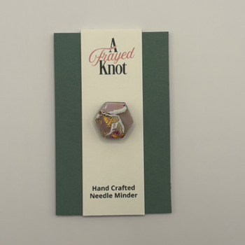 Small Multicolored Marble Hexagon Hand Crafted Needle Minder