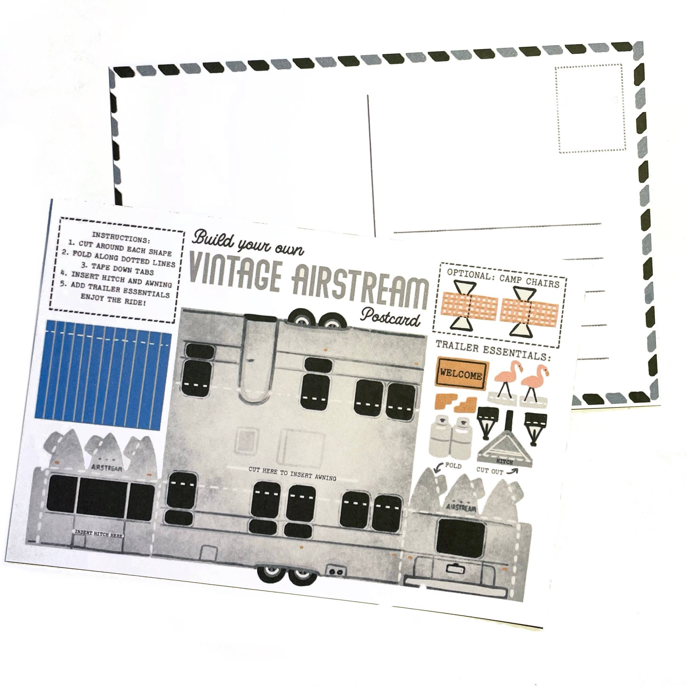 Hissing Mink Build Your Own Vintage Airstream Postcard