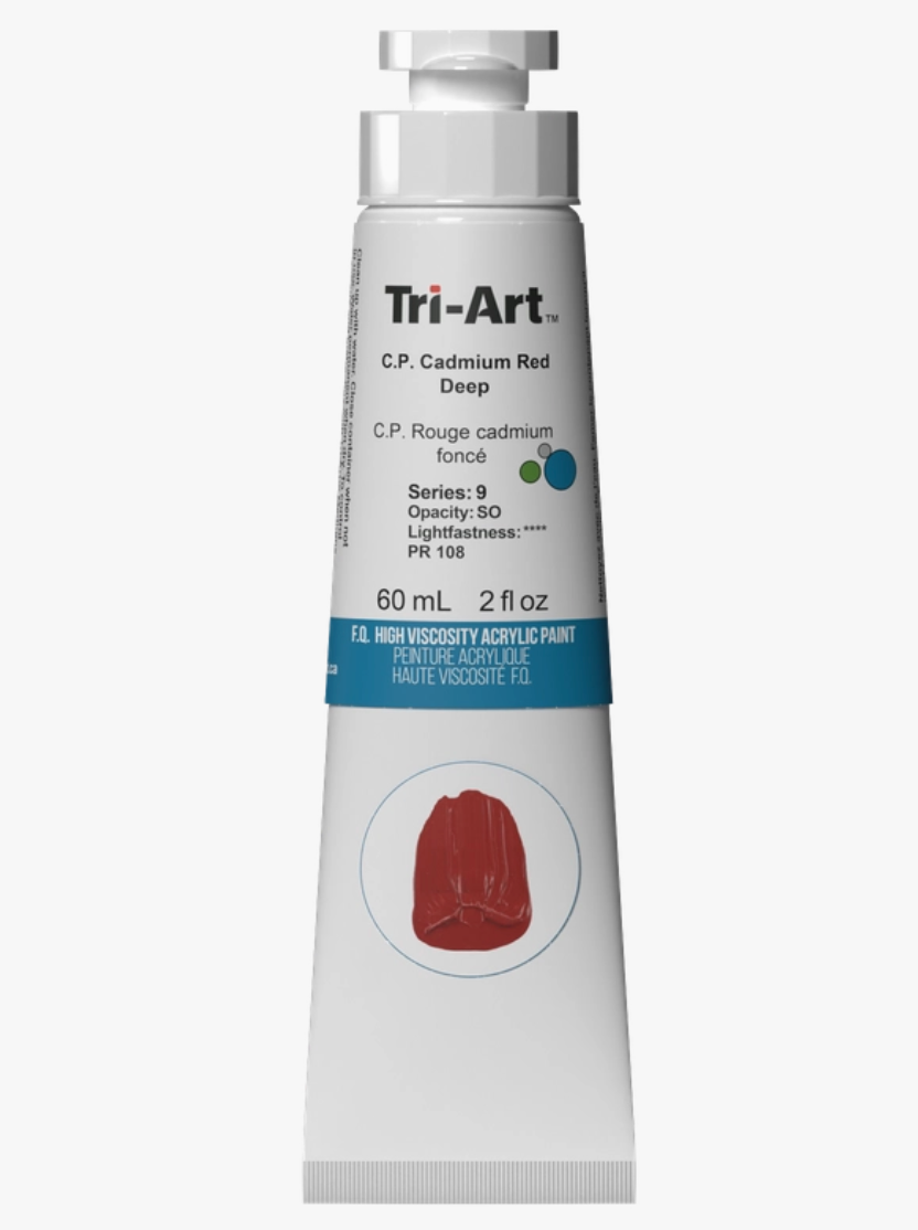 Tri-Art High Viscosity 60ml C.P. Cadmium Red Deep 