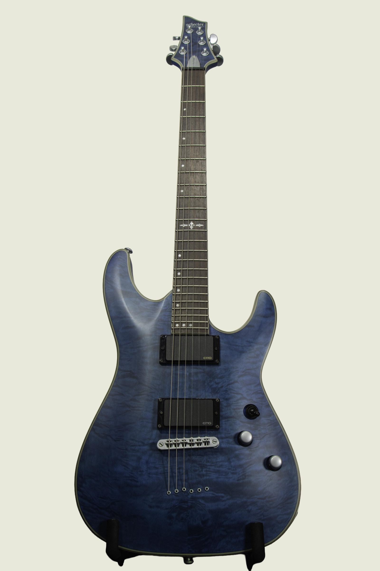  USEDC1PLATINUM USED Schecter Guitar C-1 Platinum Electric Guitar (Transparent Midnight Blue)