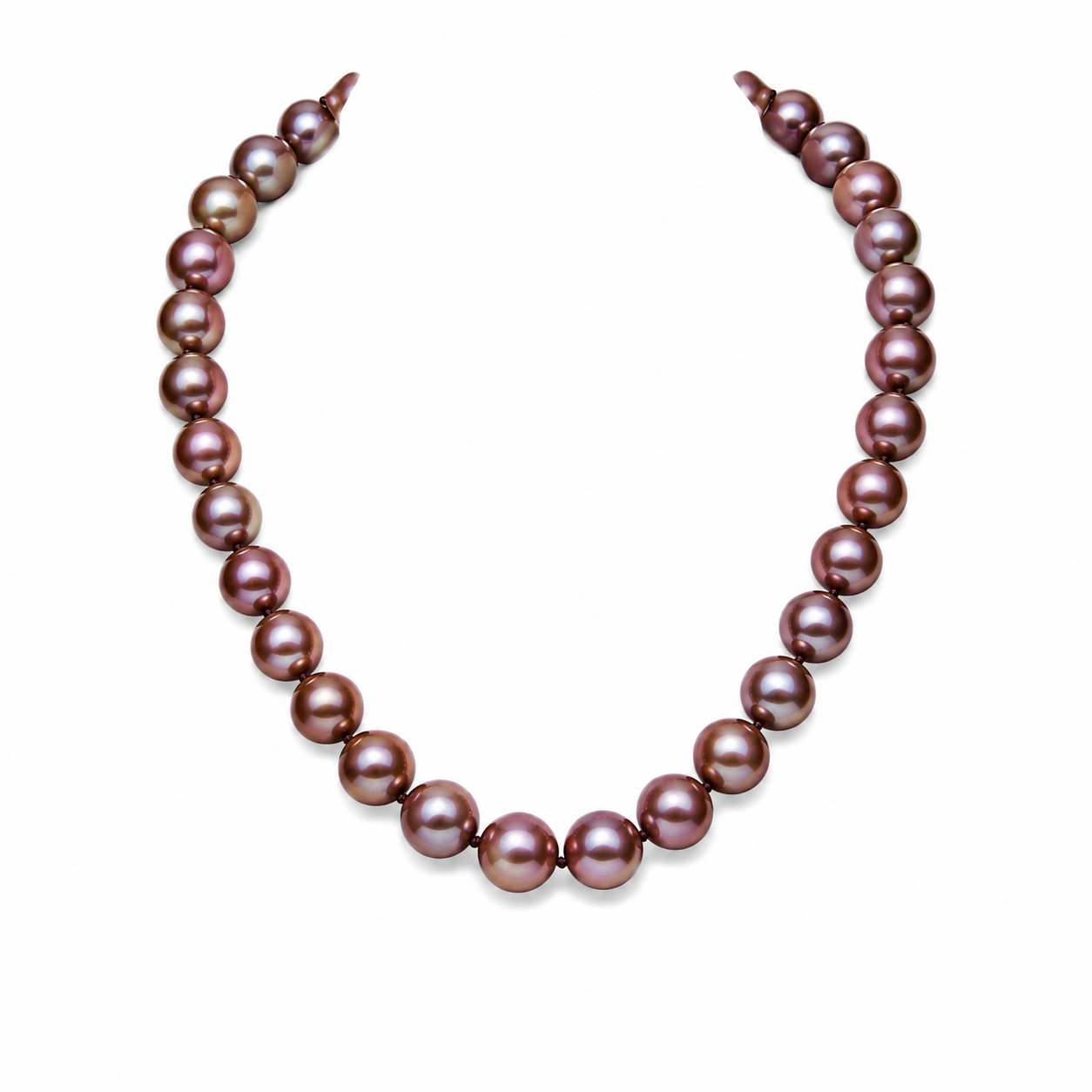 12mm - 15mm Pink Edison Fresh Water Pearls with 18kt Yellow Gold Ball Clasp with Single Diamond Accent