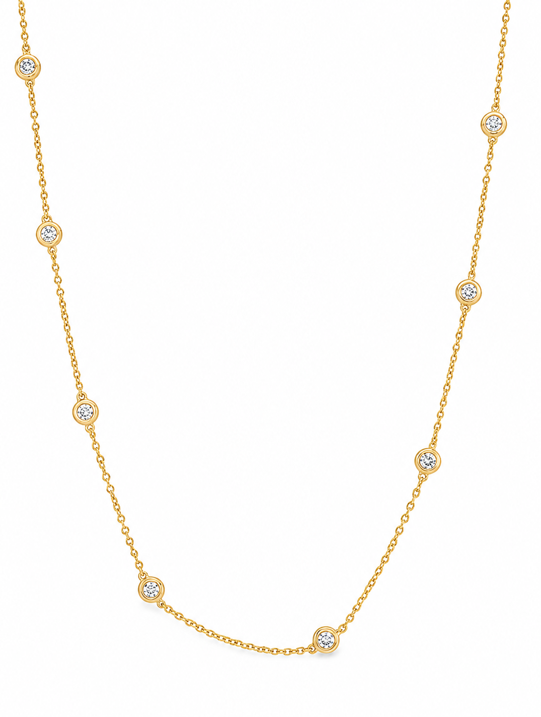 16 14kt Yellow Gold (10.18 grams) Diamonds (1.20cts) by the Yard Necklace