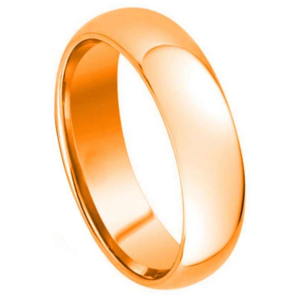 Tungsten Carbide 7mm High Polish Rose Gold Color Band
