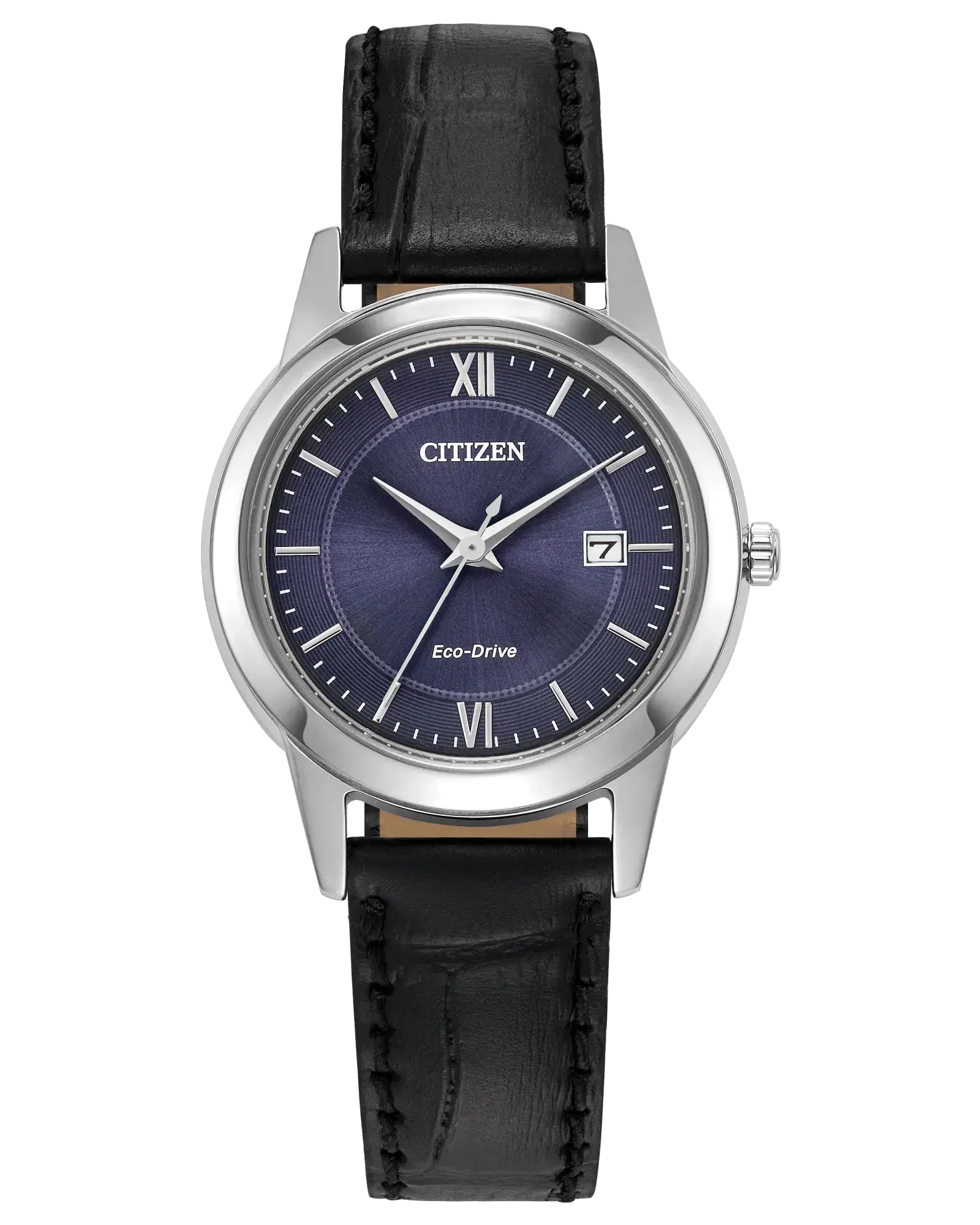 Citizen Eco Drive Classic collection watch, 30MM Blue dial black leather strap #FE1087-01L