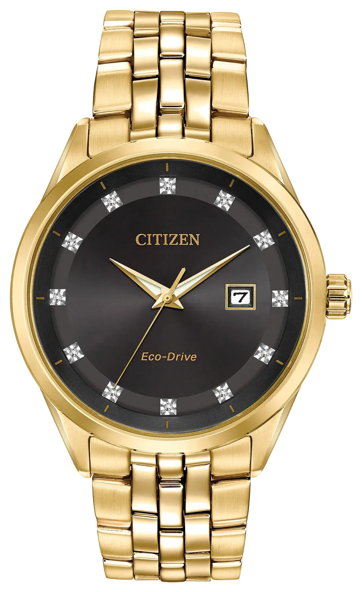 Citizen watch Corso collection Eco drive Gold tone 12 diamonds #BM7252-51G