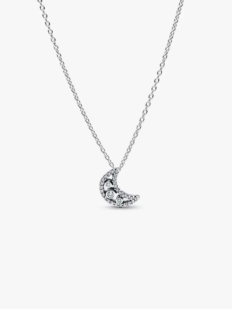 Crescent Moon Pendant Pandora Necklace #394259C01-50