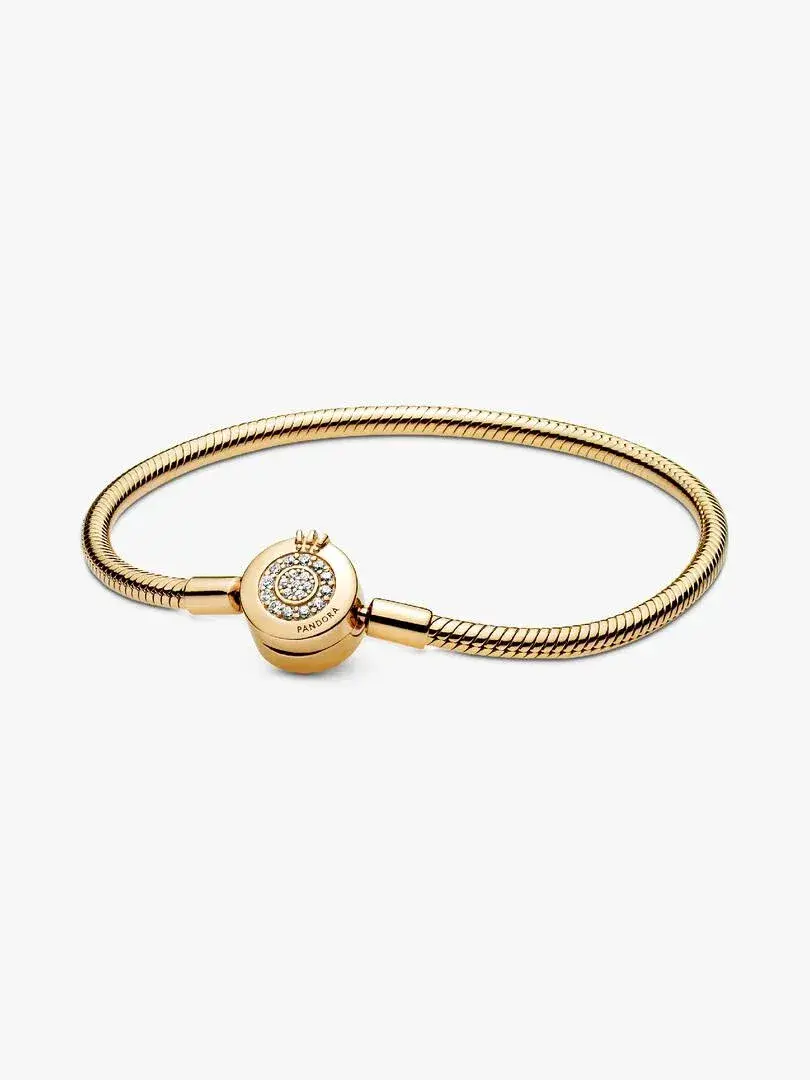 Sparkling Crown O Snake Chain Pandora Bracelet #569046C01-20