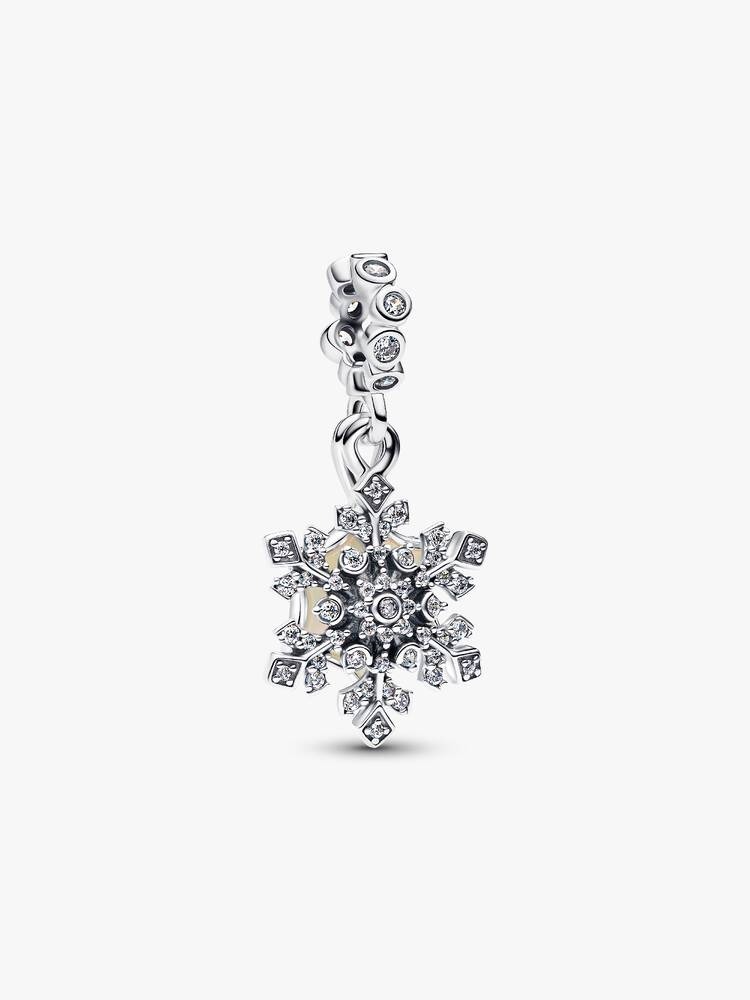 Opalescent Snowflake Double Dangle Pandora Charm #794142C01