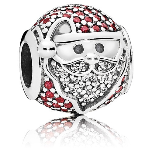 Sparkling Jolly Santa Pandora Charm (RETIRED) #796385CZR