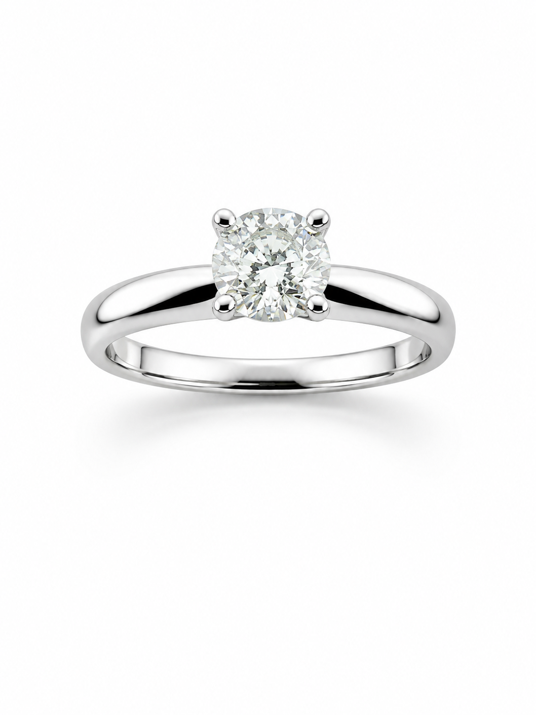 .54ct Round        brilliant cut ring, SI1 clarity H-I colour 14K White gold CERT#1791 Report#30011300