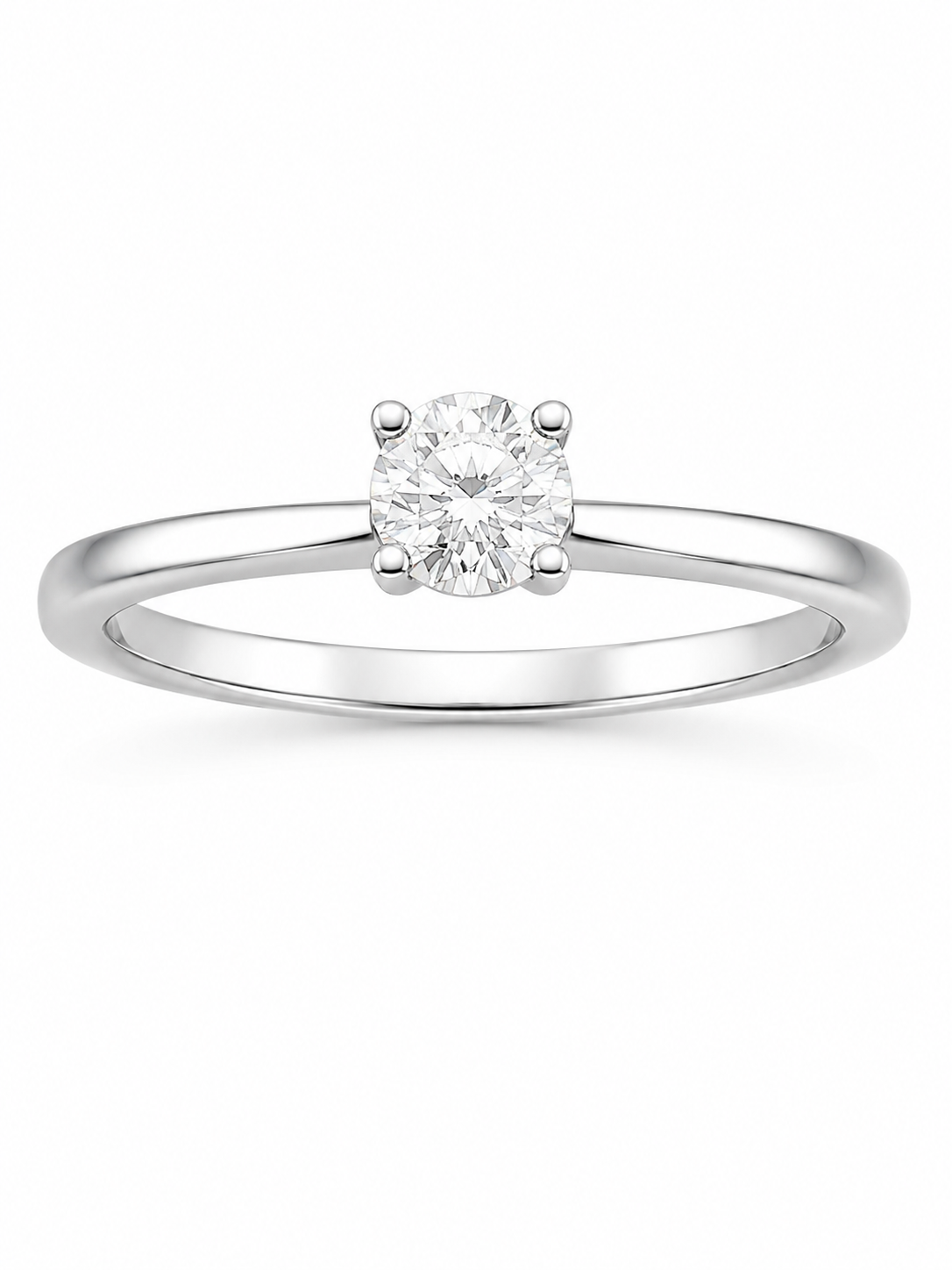 .70ctw Round diamond Solitaire Ring SI2 calrity H-I color 14K White gold CRT#677
