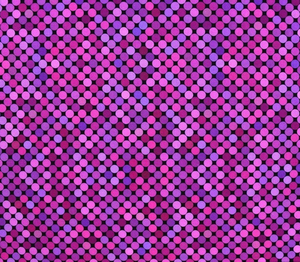 In The Beginning Fabrics. Colorful (dots in purple hues) 6COL9