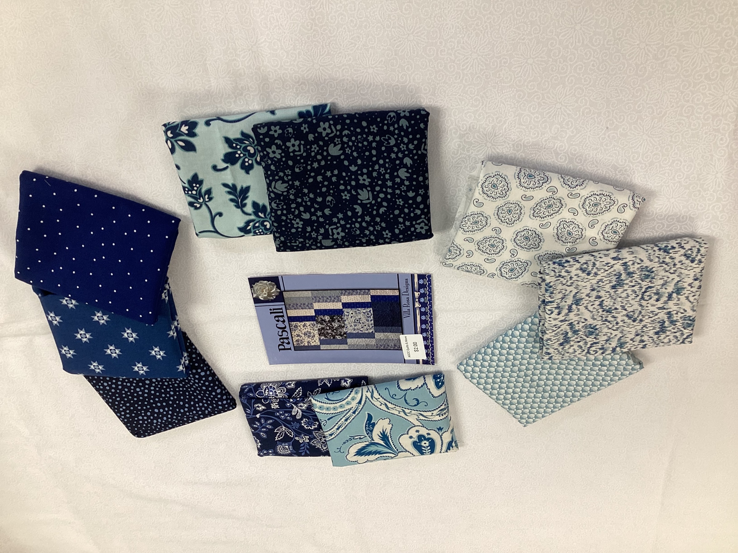 June kit of the month Villa Rosa's Pascali Quilt pattern and 10 Fat Quarters KitJ63