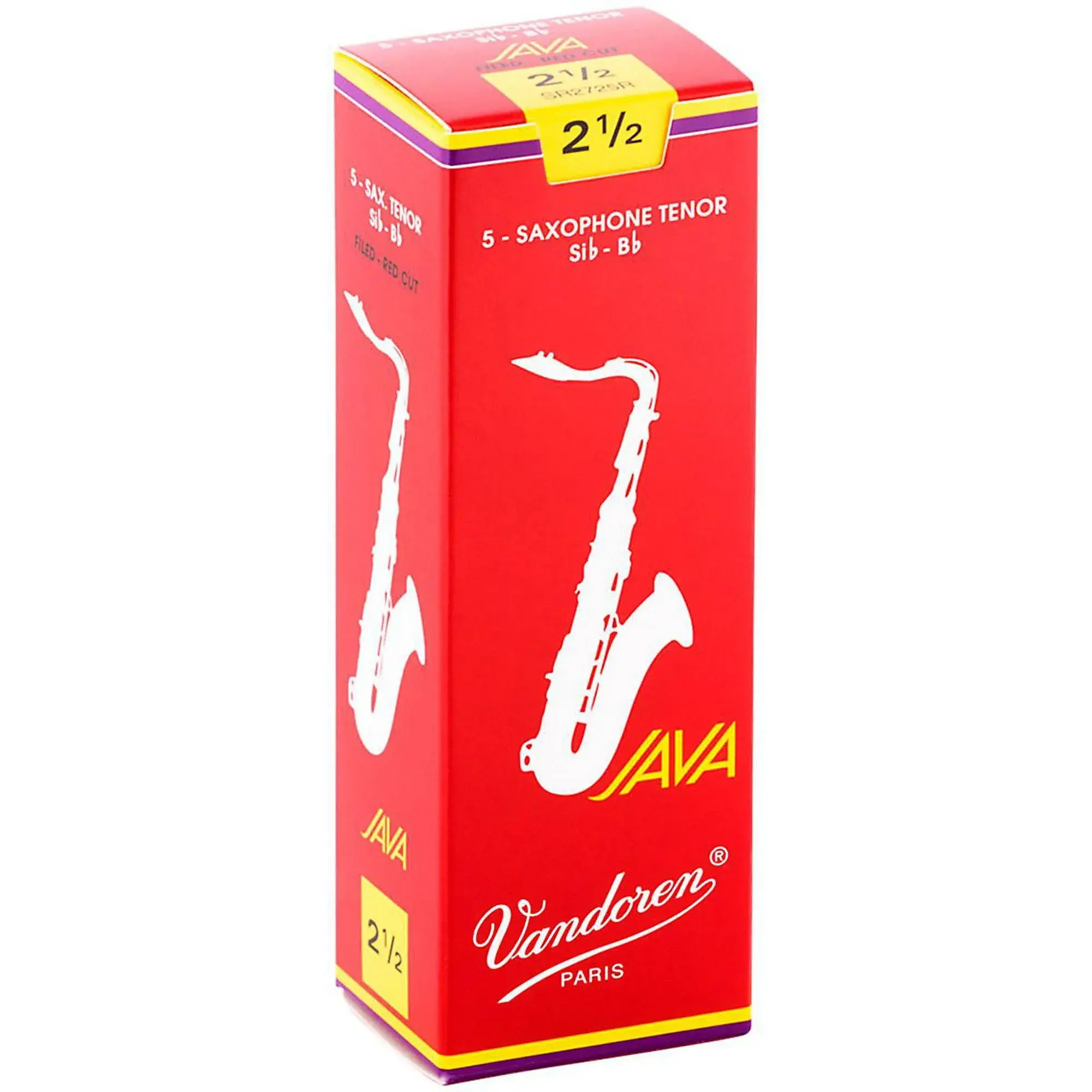 Vandoren Java Red Tenor Sax Reeds| 2.5 (Box of 5)