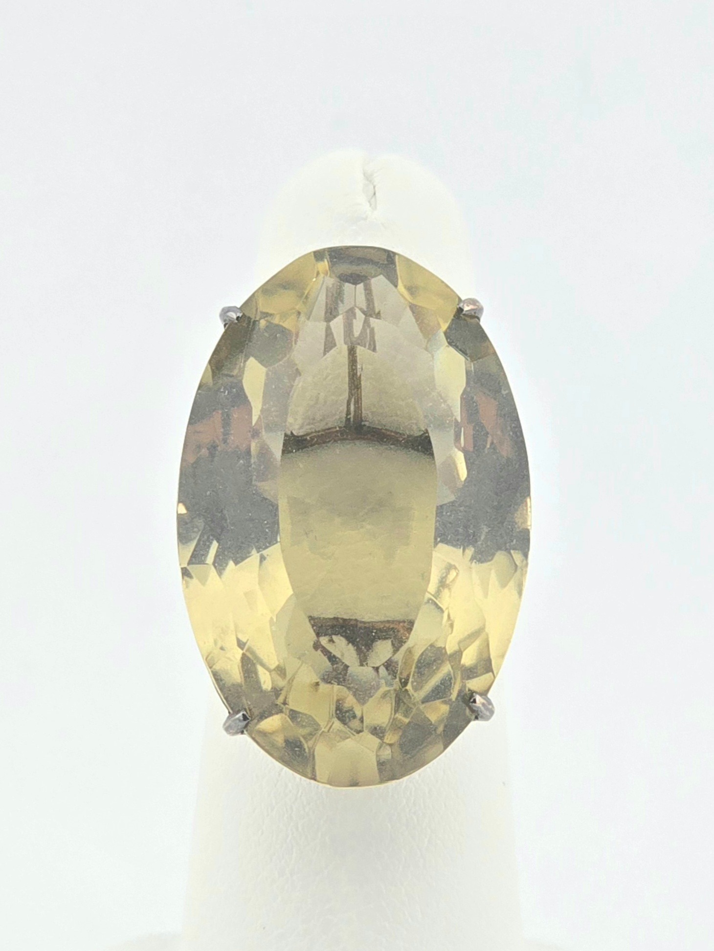 14KW VINTAGE HONEY QUARTZ ~ 44CT RING SIZE 6