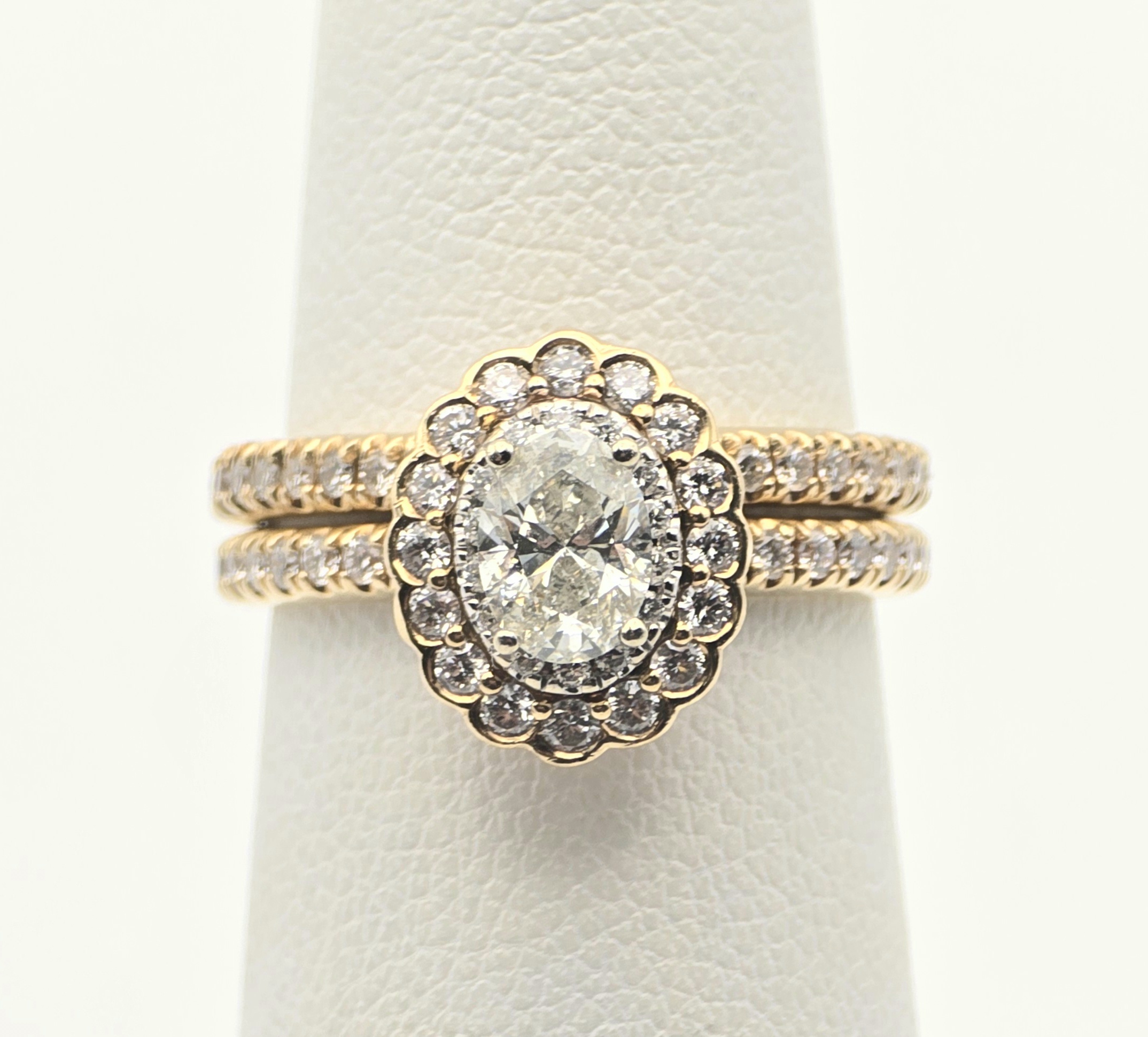 NEIL LANE 14KY AND DIAMOND ENGAGEMENT RING SET SIZE 5 1/4